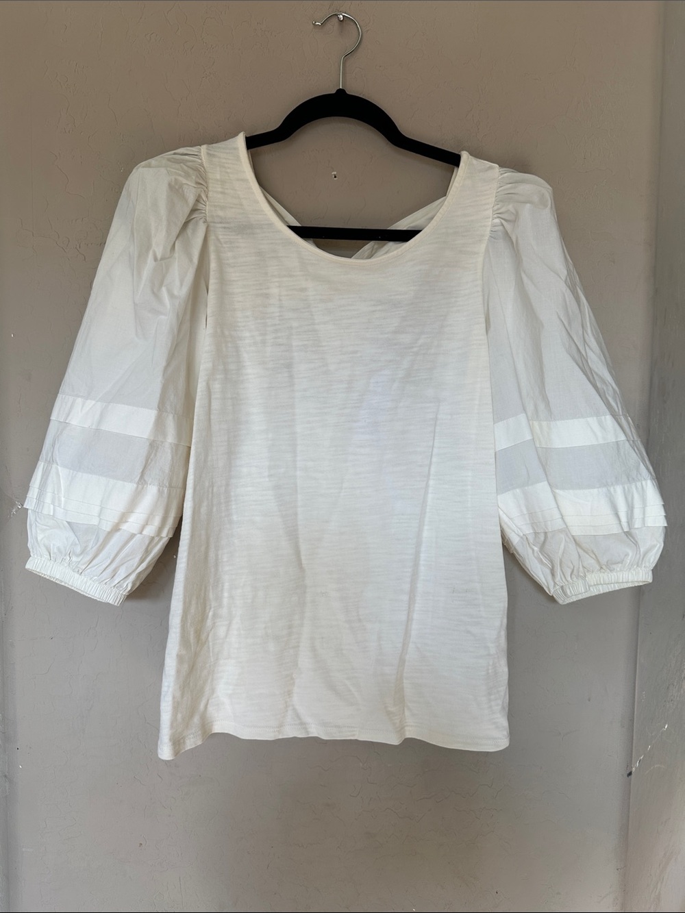 Nation LTD White Puff-Sleeve Blouse